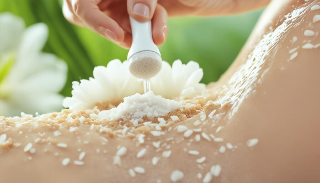exfoliación vello púbico